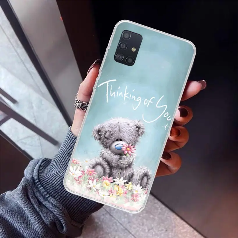 Teddy Me To You Bear Phone Case for Samsung Galaxy A51 A71 A41 A31 A21S A11 A01 A50S A70 A40 A30S A20E A20S A10S A6 A7 A8 A9 Plu