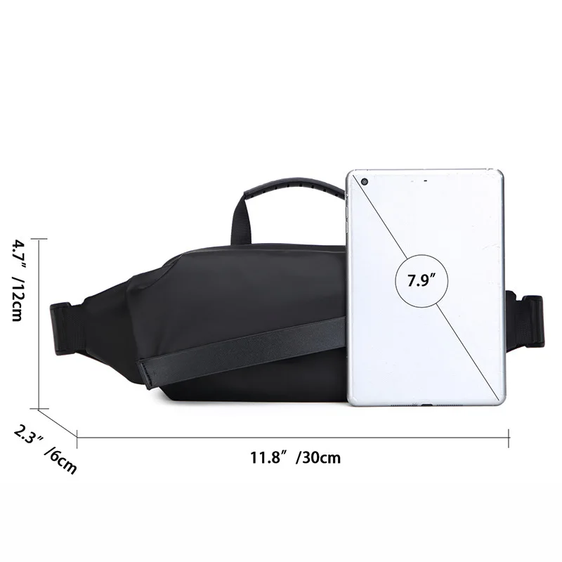 Men's Chest Bag Waterproof Oxford Crossbody Bag Fashion Waist Packs Large-capacity Chest Packs Male Motorcycle Riding Chest Bags