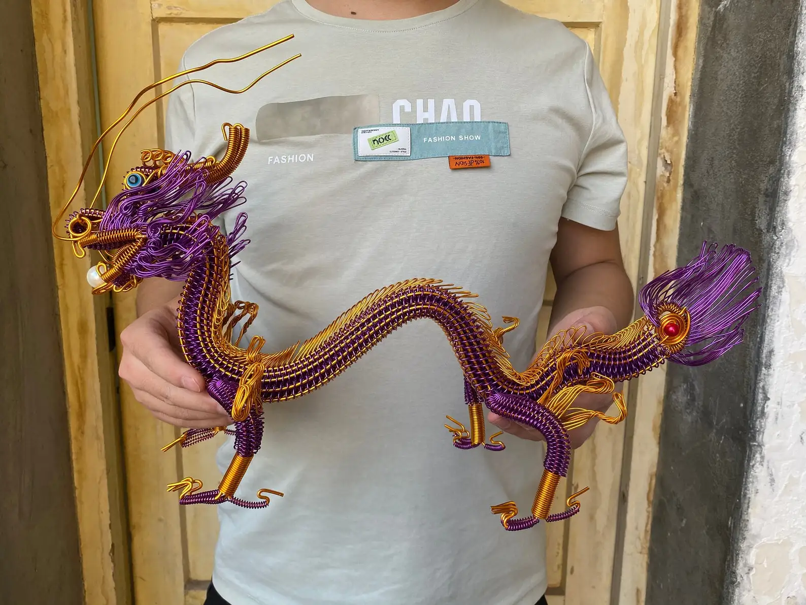 

3D Craft Wire Jewelry Beading, Flexible Aluminum Wire, Tarnish Resistant for DIY Gold Rose Creative China Dragon, Feng shui loon