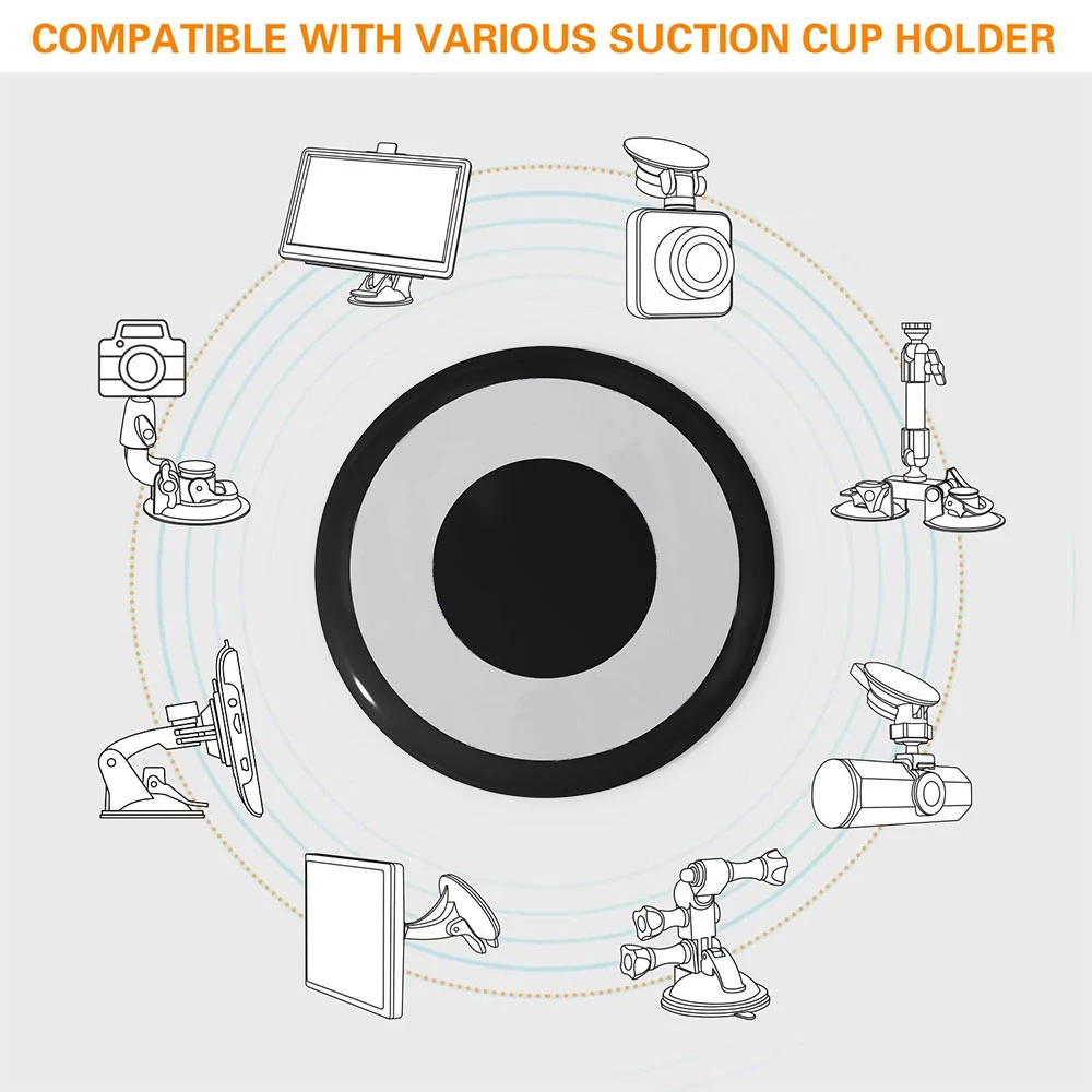 

Dashboard Pad Mounting Disk for Suction Cup Sticky Adhesive Disc Resistant for Dash Camera Car Mount Windshield Phone Holder