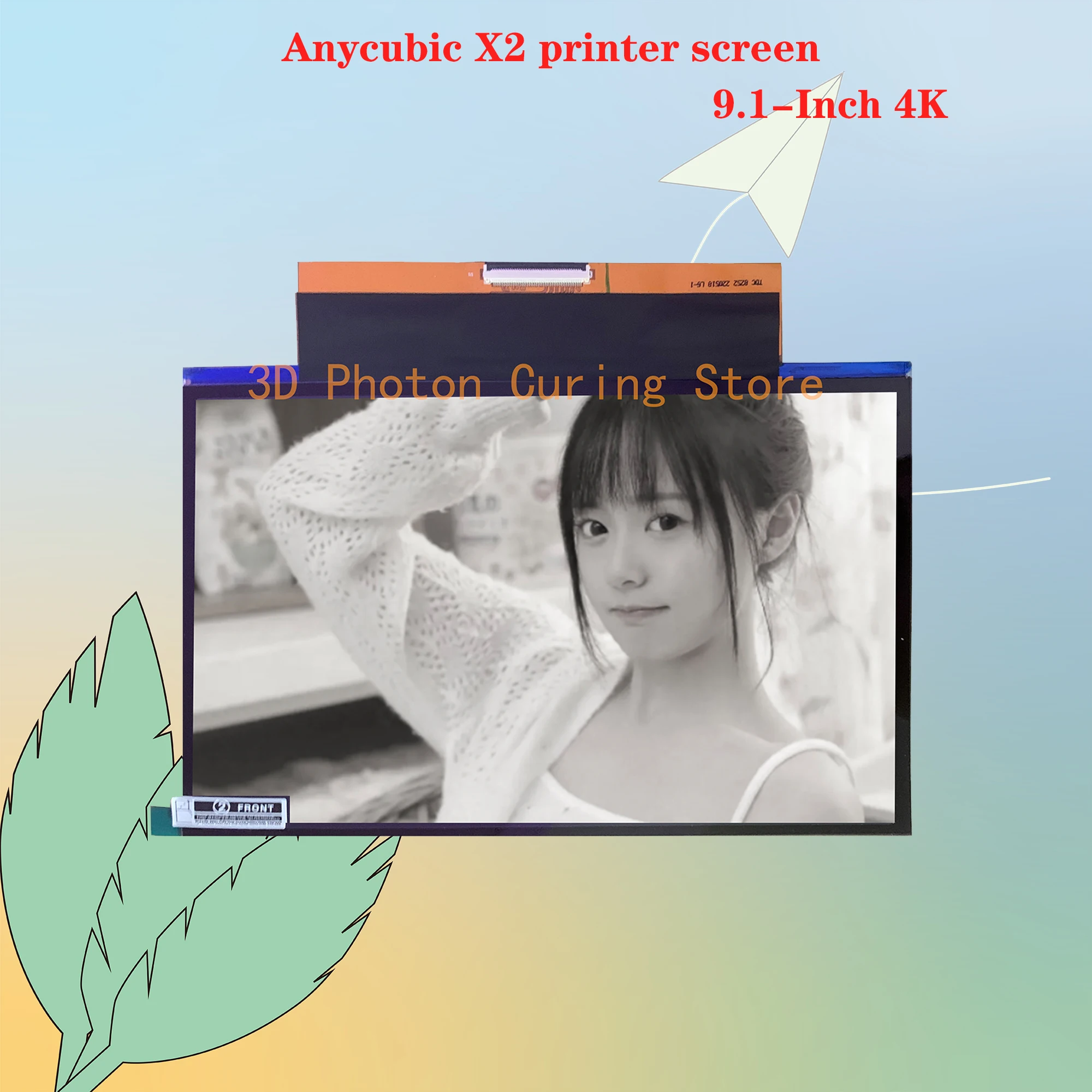 Фотополимеризация 3D-принтера Anycubic x2, черный и белый экран, монитор monox2 4K 9.1, большой ЖК-экран для 3D принтера