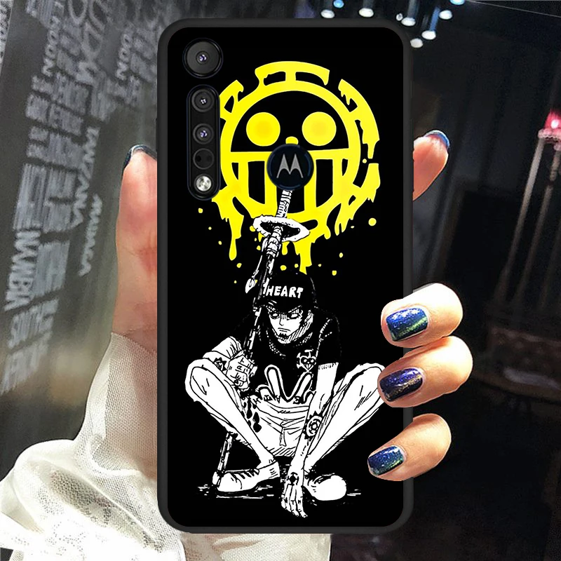 hot anime one piece luffy for motorola moto g g60 g60s g50 g40 g9 g10 e7i e6s power edge 20 e20 2021 x3 s pro black phone case free global shipping