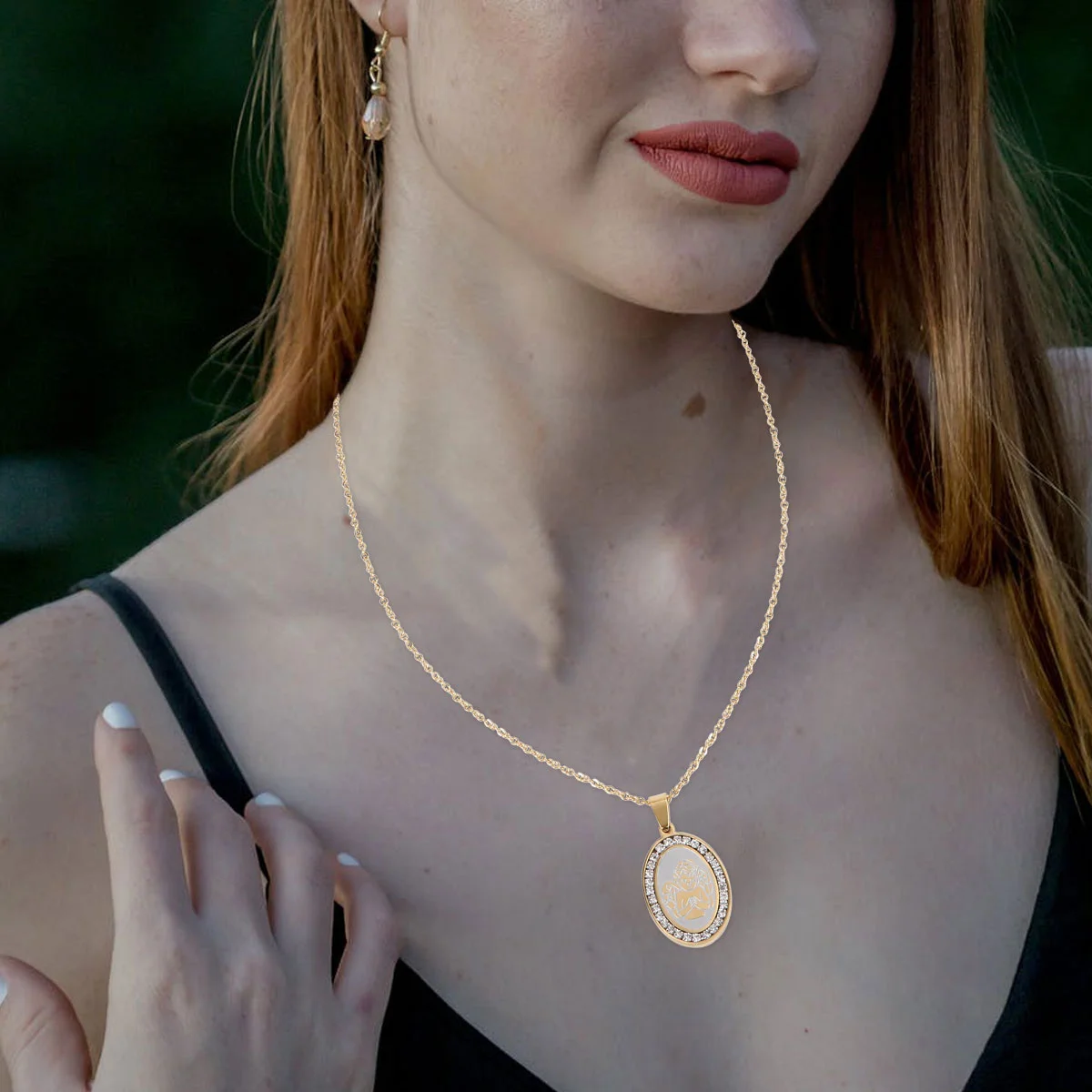 

1pc Stainless Steel Neck Chain Creative Necklace Fashion Clavicle Chain Delicate Hanging Pendant for Female Woman Girl