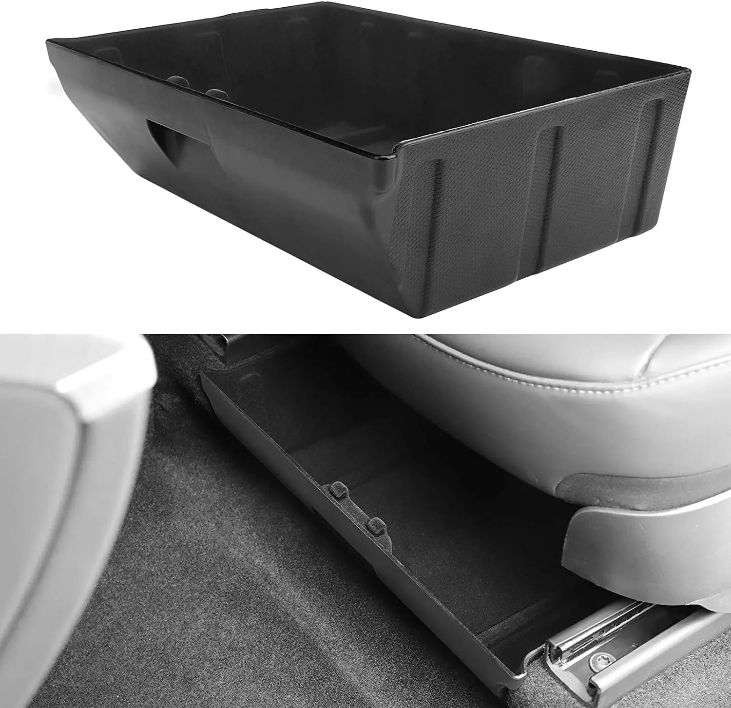 For Tesla Model Y Under Seat Storage Box Organizer Hidden Tray 2020 2021 2022