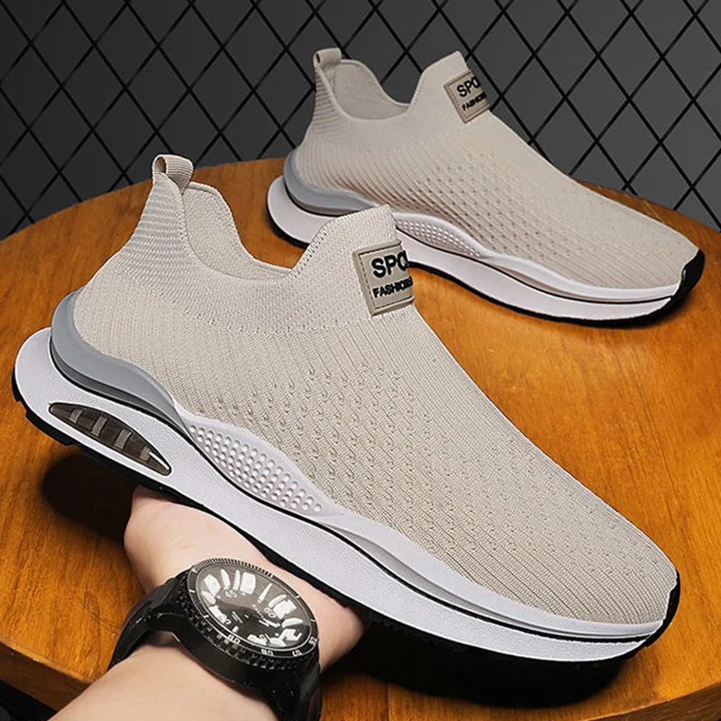 

2023 Summer Men Sneakers Mesh Casual Shoes Lac-up Men Shoes Lightweight Vulcanize Shoes Walking Sneakers Man Running Gym Shoes