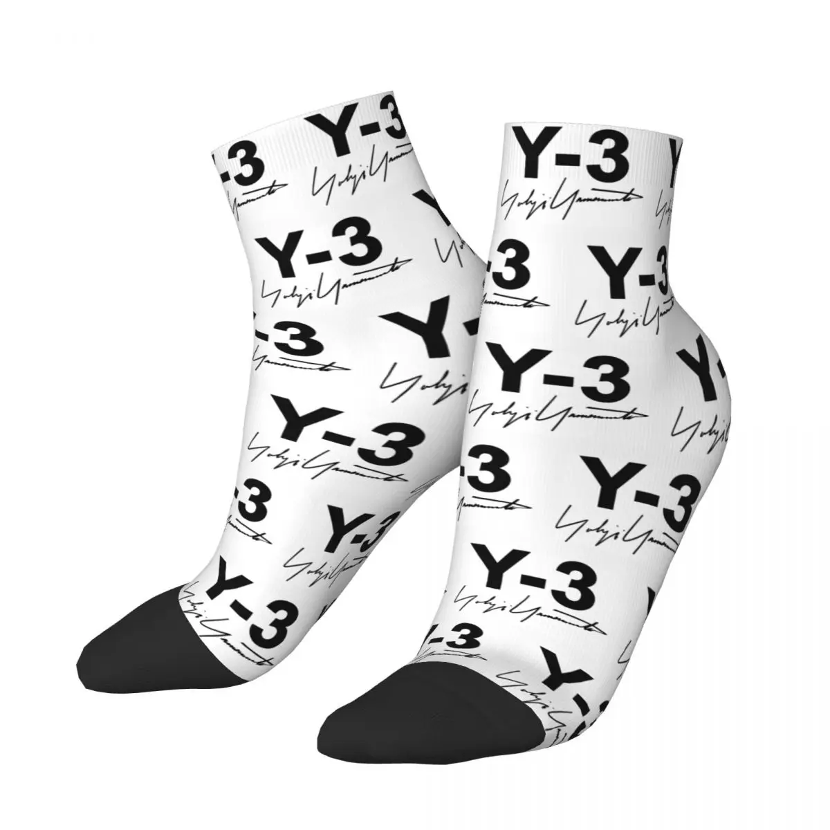 

Hip-hop Y-3 Basketball Short Socks Yohji Yamamoto Polyester Crew Socks for Women Men Sweat Absorbing