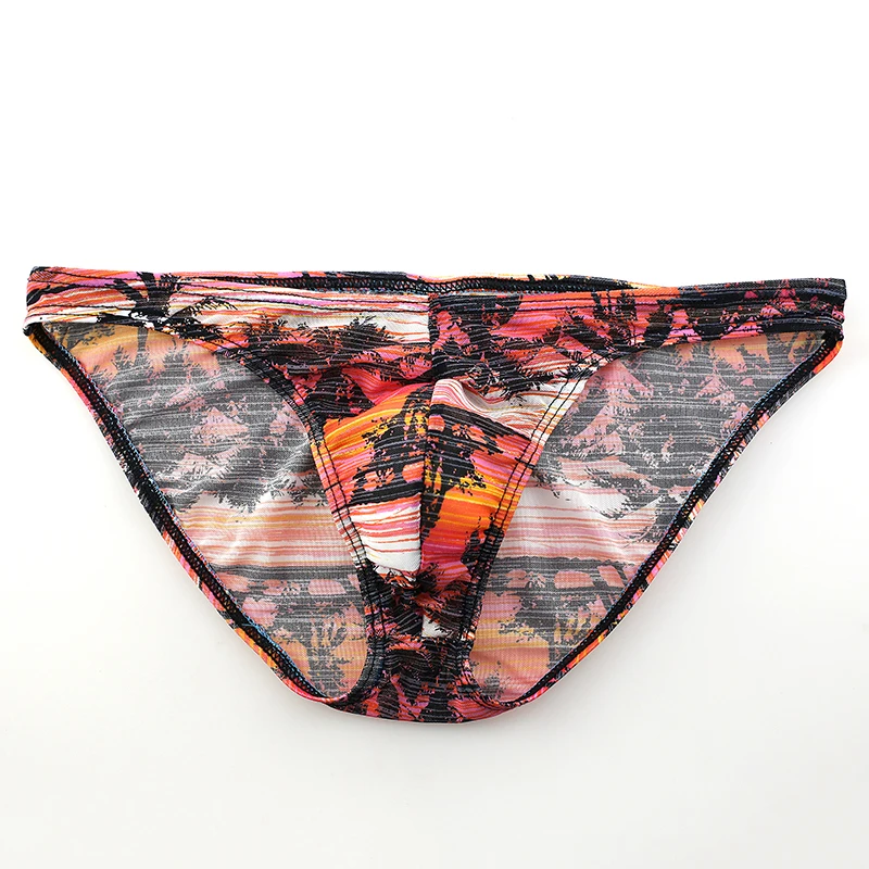 Мужское U-образное нижнее белье пляжные трусы с принтом кокосового дерева