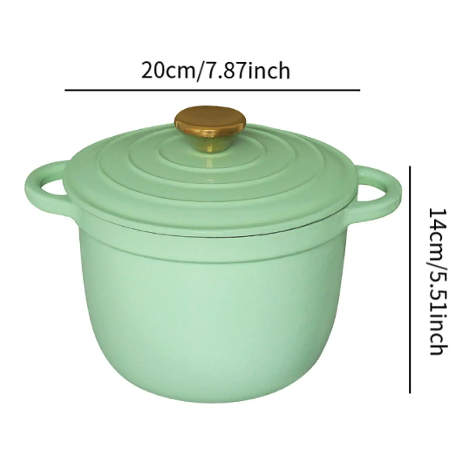 Эмалированная кастрюля с двойным ухом многофункциональная посуда прочная для