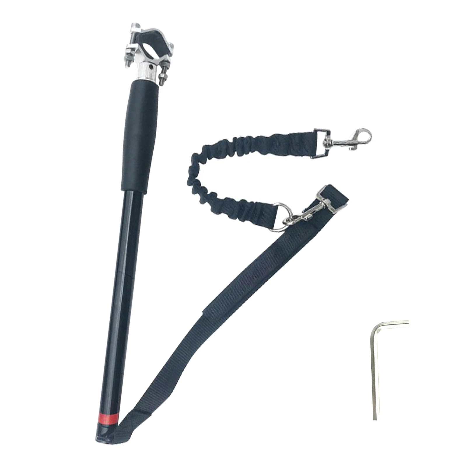 

Non Slip Hands Free Bike Dog Leash Detachable Elastic Nylon For Exercising Leading Pet Rope Weatherproof Easy Use Black Long
