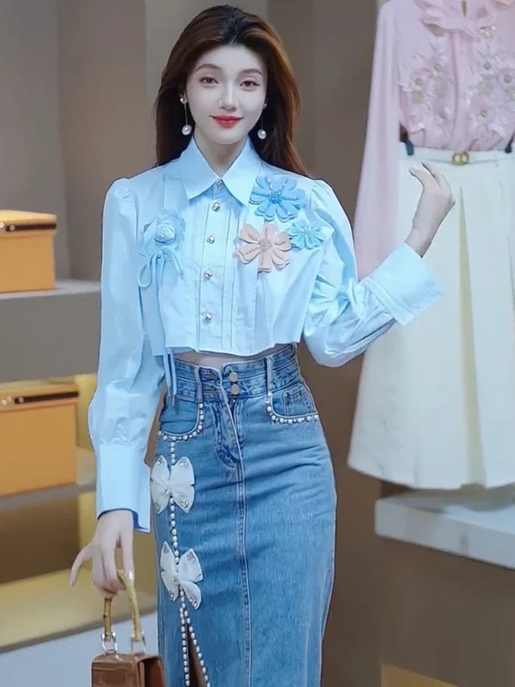 Миди с разрезом Gyaru женская джинсовая юбка женские джинсовые юбки высокой талией