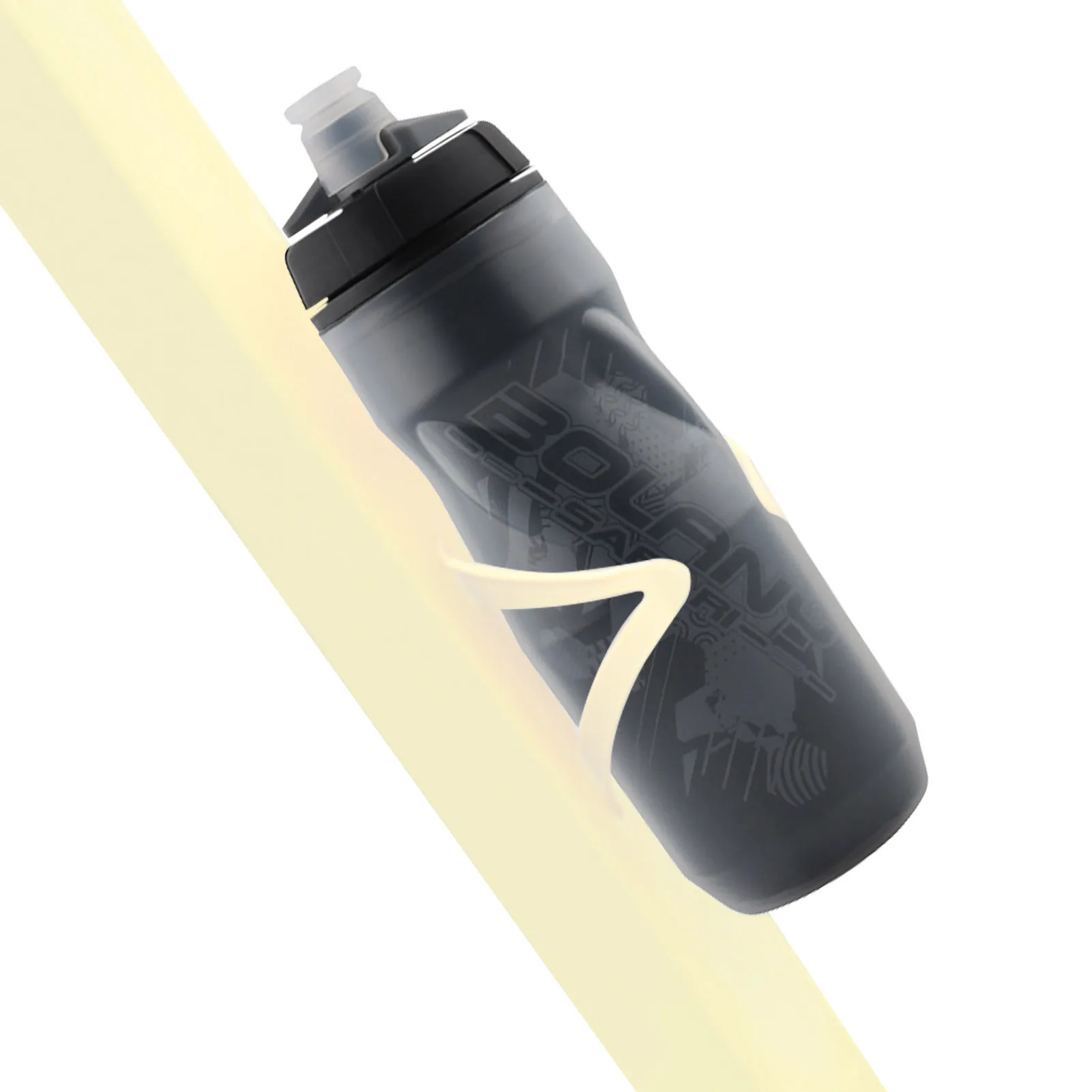 

Нескользящая спортивная бутылка для воды, 610 мл, бутылка для воды для улицы со съемным силиконовым мундштуком, уличная герметичная широкая б...