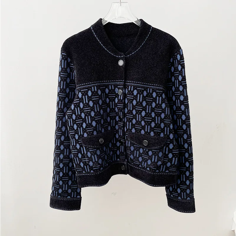 M Family 2023 Ранняя осень новый французский стиль вельветовый жаккардовый короткий