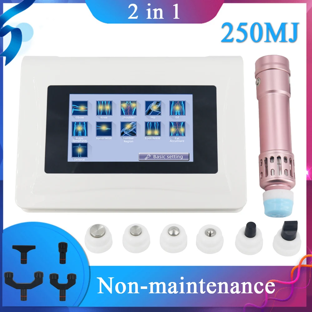 

2 in 1 Shock Wave Chiropractic Adjusting Tool For Men ED Massager Shockwave Therapy Machine Shoulder Reduce Pain Massage Gun