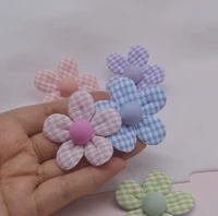 20pcs 5 2cm cotton colorful flower applique for diy clothes hat headwear patch sewing crafts gloves socks decoration