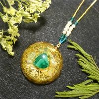 elite orgonite malachite removal stone orgone energy healing pendant soothe the soul crystal jewelry necklace