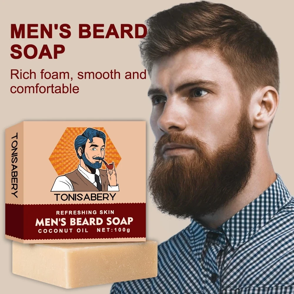 

Men's Shaving Soap Softening Beard Gentle Refreshing Cleanser Rich And Smooth Foam Facial Cleaning Soap Skin Care Shaving Tool