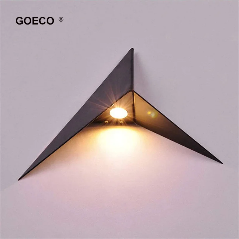 

Современная фотолампа треугольной формы, Минималистичная настенная лампа в скандинавском стиле, простой внутренний фотоэлемент для гости...