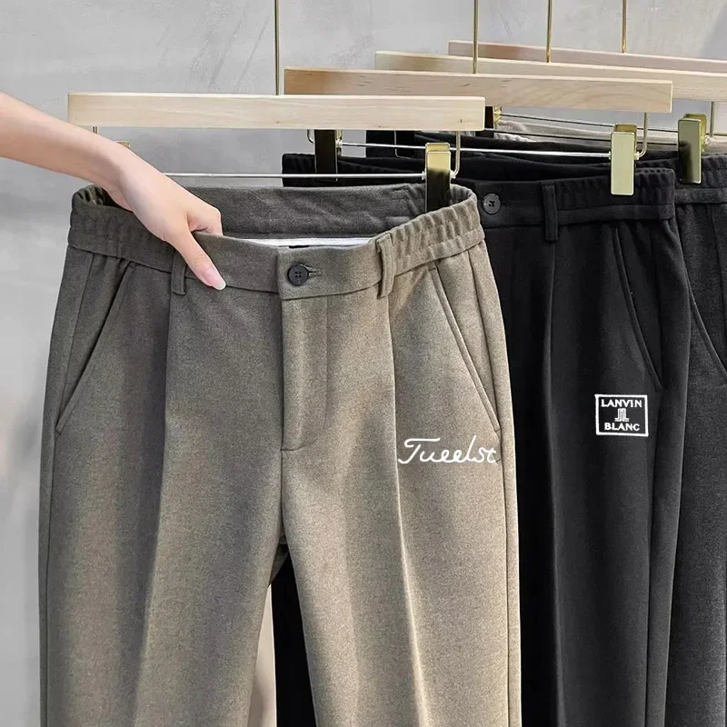 

Мужские брюки для гольфа, прямые штаны для гольфа, спортивные брюки для улицы, мужская деловая повседневная шерстяная одежда для гольфа, осень/зима