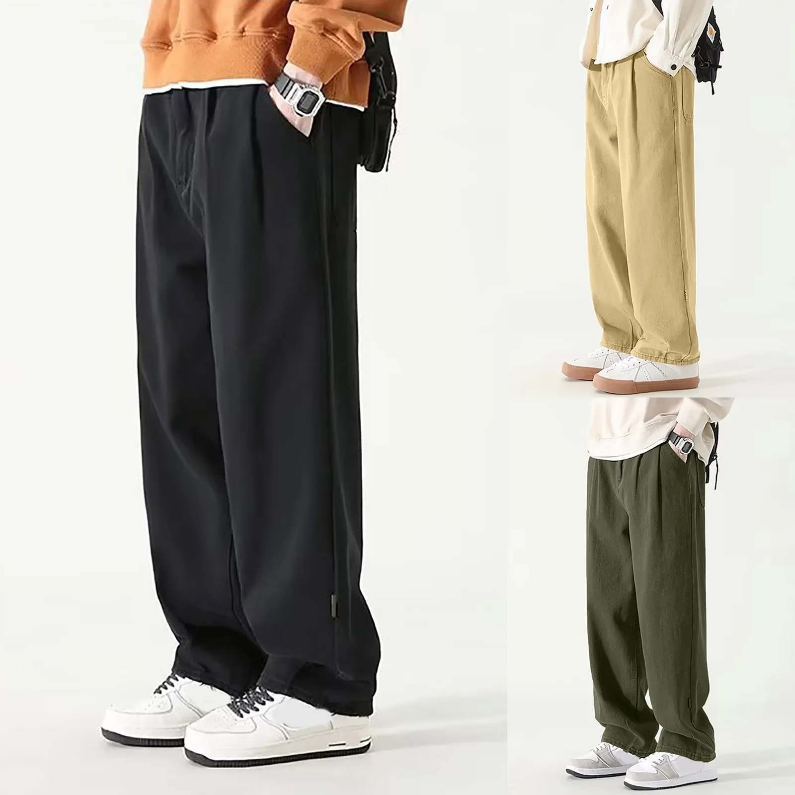 Свободные мужские брюки весенне-летние спортивные для фитнеса повседневные
