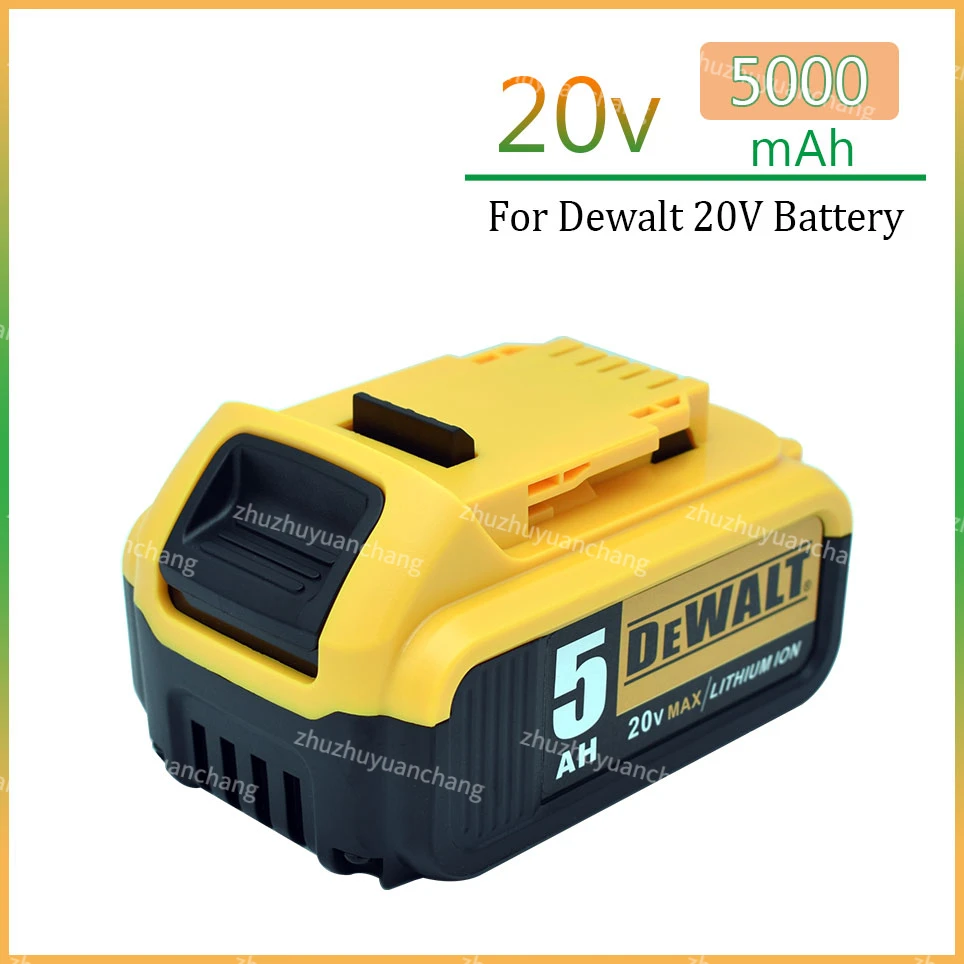 

Новый аккумулятор для электроинструмента 20 в 5000 мАч для DeWalt DCB184 DCB181 DCB182 DCB200 20 в 3A 5A 5A 6A 18 вольт