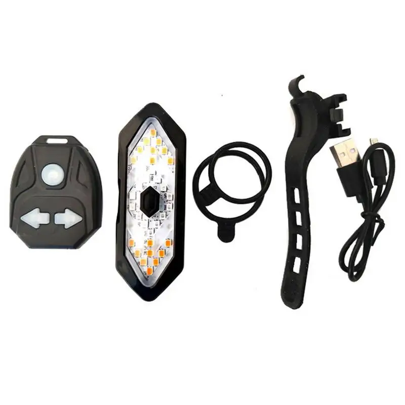 

Rear Light For Bicycle Wireless Remote Control Tail Light With Multiple Modes LED Recharging Tail Light For Warning 120dB
