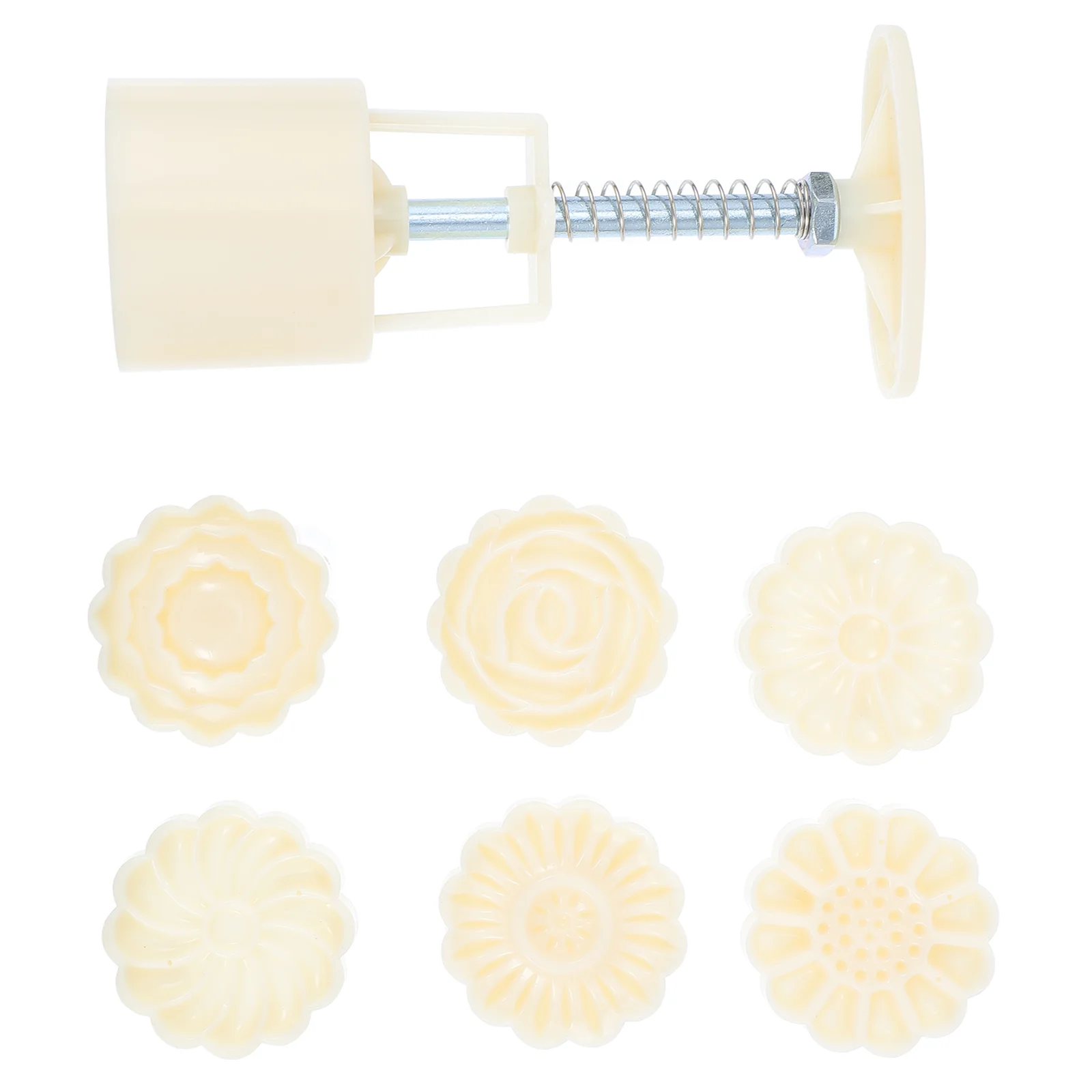 

1 Sets Moon Cake Press Flower Shape Chinese Dessert Bakery Stamp for- Autumn Festival Pastry Tool