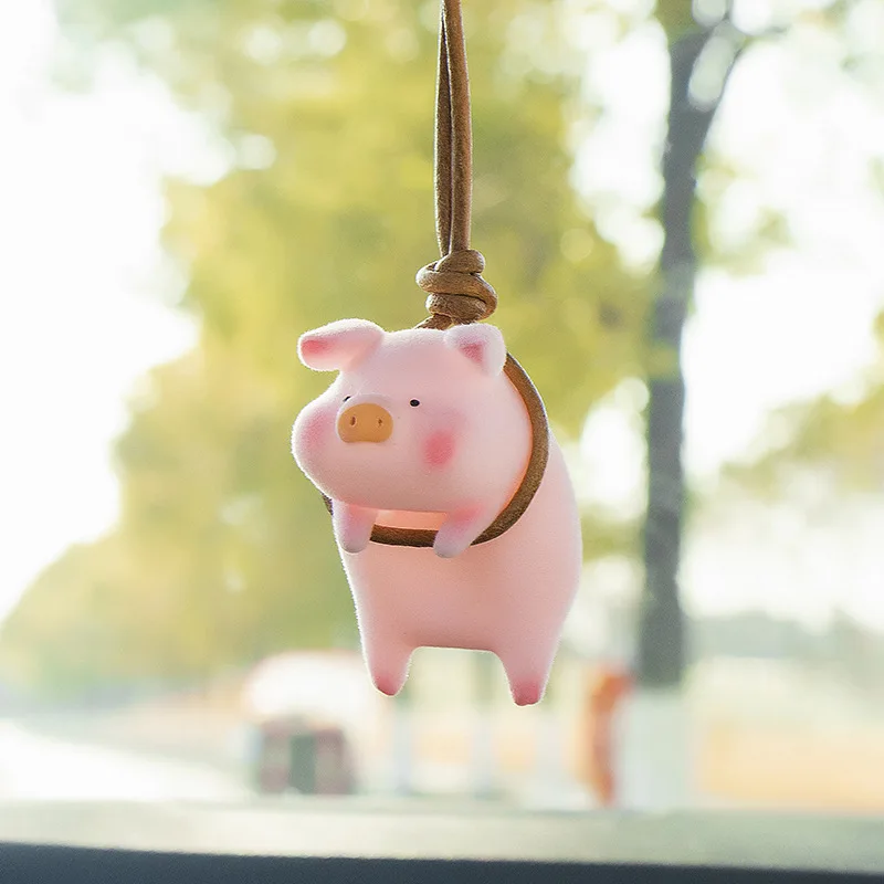 

Cute Pig Car Accessorie Swing Pig Car Pendant Auto Rearview Mirror Pendants Birthday Gift Auto Decoraction Ornaments Coche