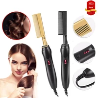 dry and wet hot comb hair straightener brush quick heating 3 gear temperature control hair straightener straightening brush