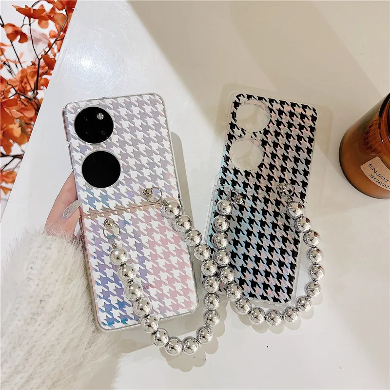 

Модные чехлы с рисунком «гусиная лапка» для телефонов Huawei P50, карманный прозрачный пластиковый жесткий чехол-накладка из поликарбоната для ...