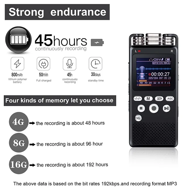 Small Sound Recorder WAV MP3 REC Recording Audio Dictaphone With Playback Function enlarge