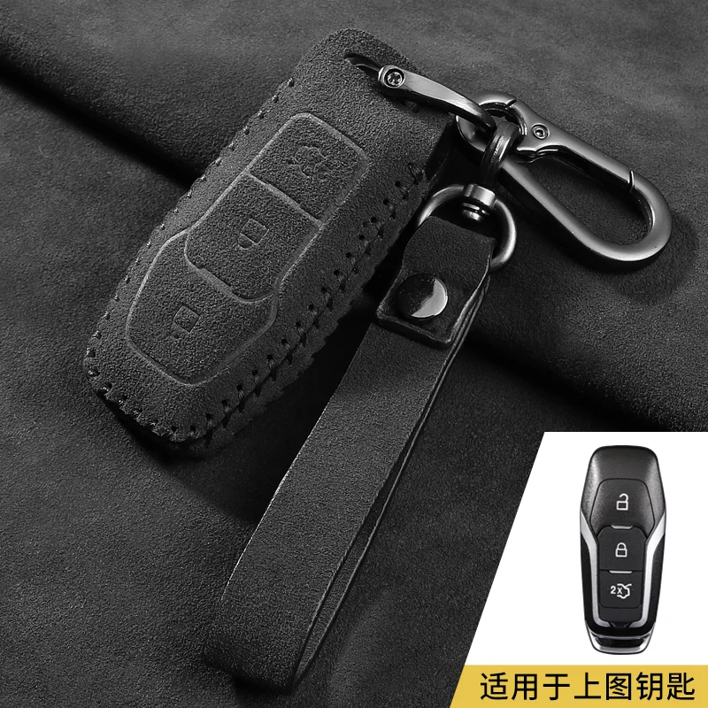 

Чехол для ключей из алькантары для Ford Mustang, мужские и женские аксессуары для автомобиля