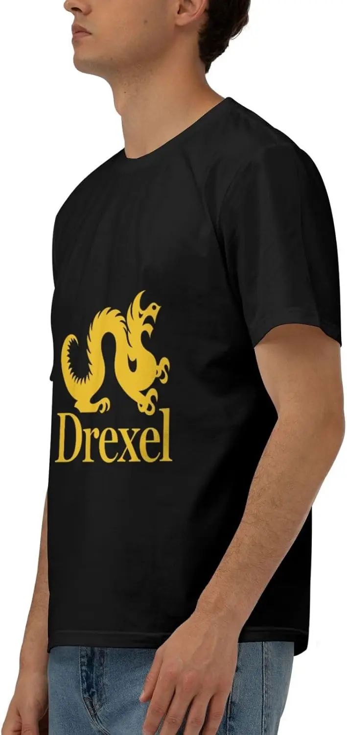 Мужские футболки с коротким рукавом Drexel логотипом университета Мужская футболка
