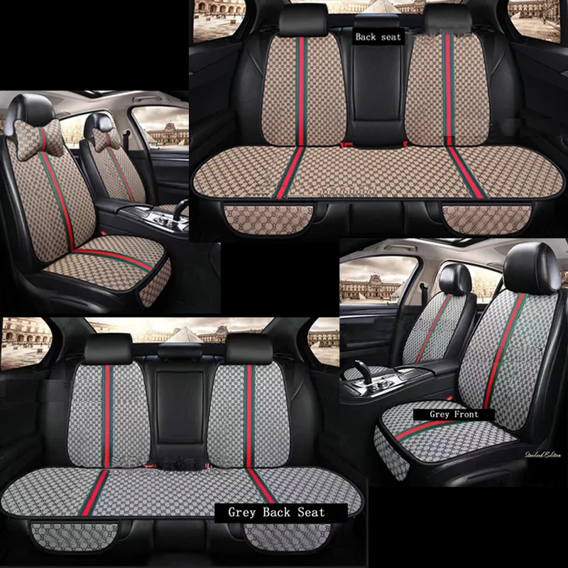 

Fashion Car Seat Cover Front/Rear Flax/Linen Seat Cushion Protector Pad Black/Red/Beige/Grey/Coffee/Brown For Citron C4L F5 X45
