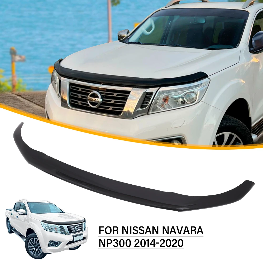 Матовая черная защита капота для Nissan Navara NP300 2014 2015 2016 2017 2018 2019 2020