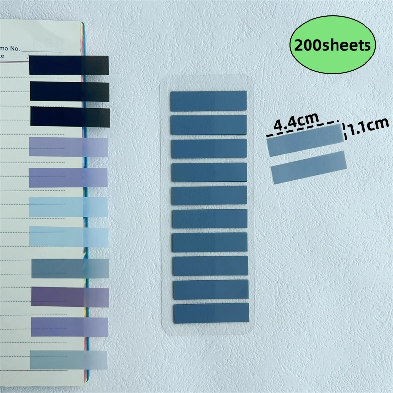 

200 листов прозрачных липких заметок, самоклеящаяся Аннотация, чтение книг, закладок, таблеток, блокнот, эстетические канцелярские принадлежности