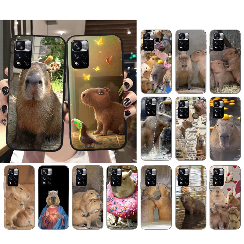 

Phone Case For Xiaomi Redmi Note 11 11S 11T Pro 10 9Pro Note9S 10S Redmi 10 9 10C 9C 9A 9T Capybara Case