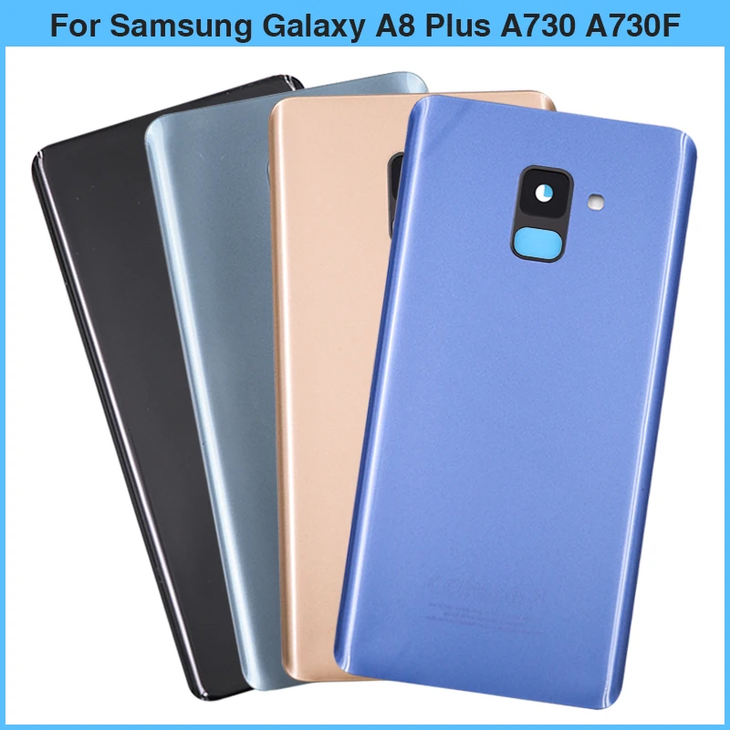 

Новинка для Samsung Galaxy A8 + A8 Plus A730 A730F A730FD задняя крышка батарейного отсека 3D стеклянная панель Корпус сменный клей