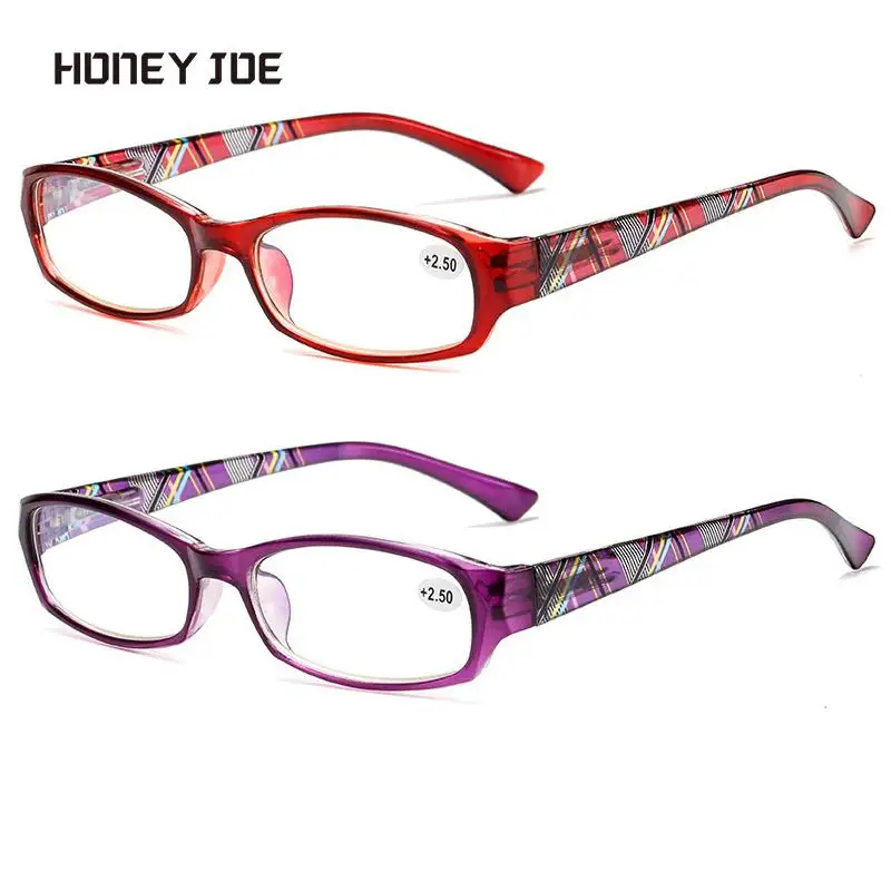 

Small Anti Blue Light Reading Glasses Women Rectangle Spring Hinge Ladies Light Eyeglasses Fashion +1.0-+4.0 Presbyopic Classic