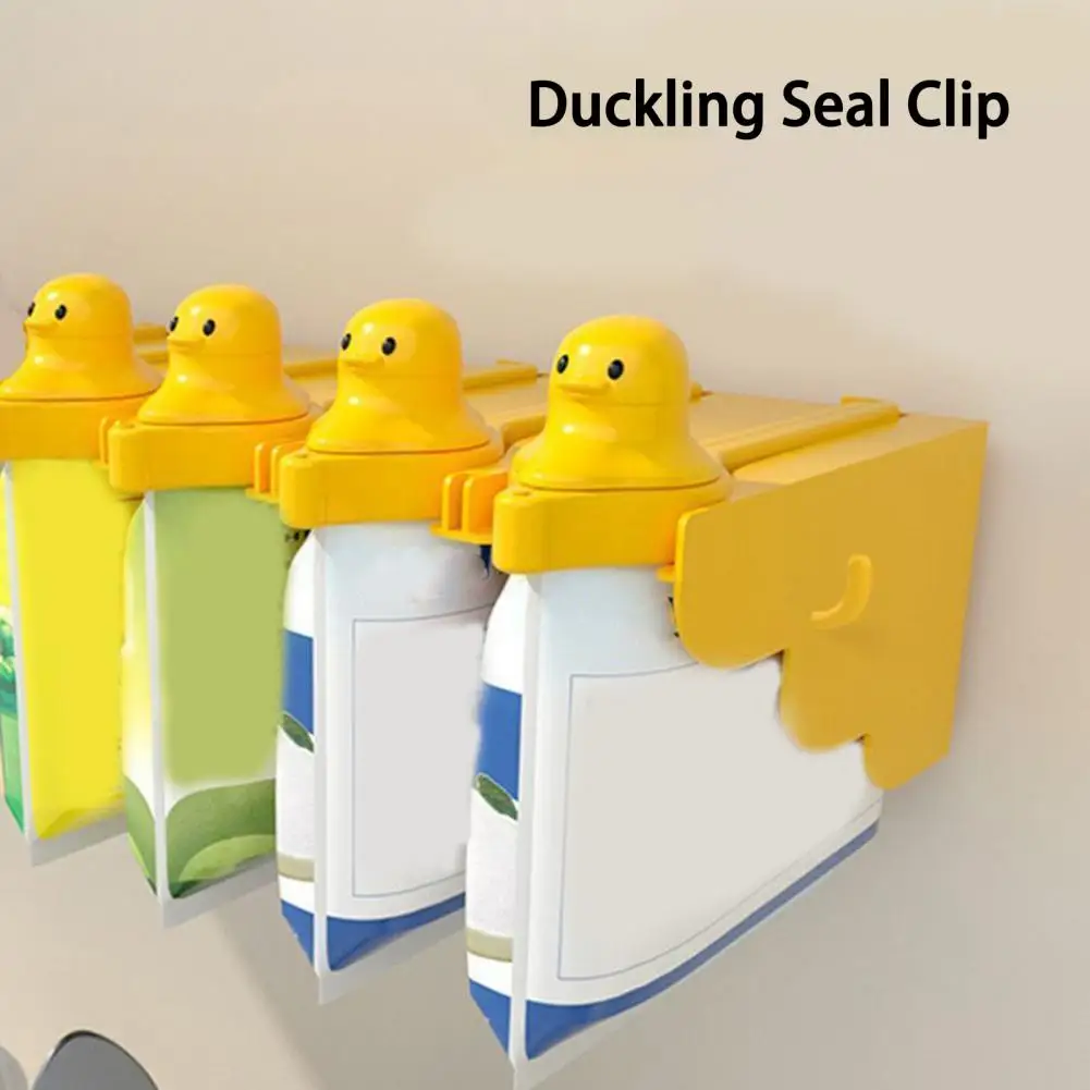 

4Pcs Food Sealing Clip Reuseable Storage Bag Clips Portable Discharge Spout Food Moisture-proof Port Sealer Clips Kitchen Tools