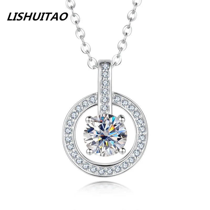 

Jewelry For Women 100% D Color 1 Carat Scintilla Moissanite Diamond Pendant Necklace 925 Sterling Silver GRA Certificate