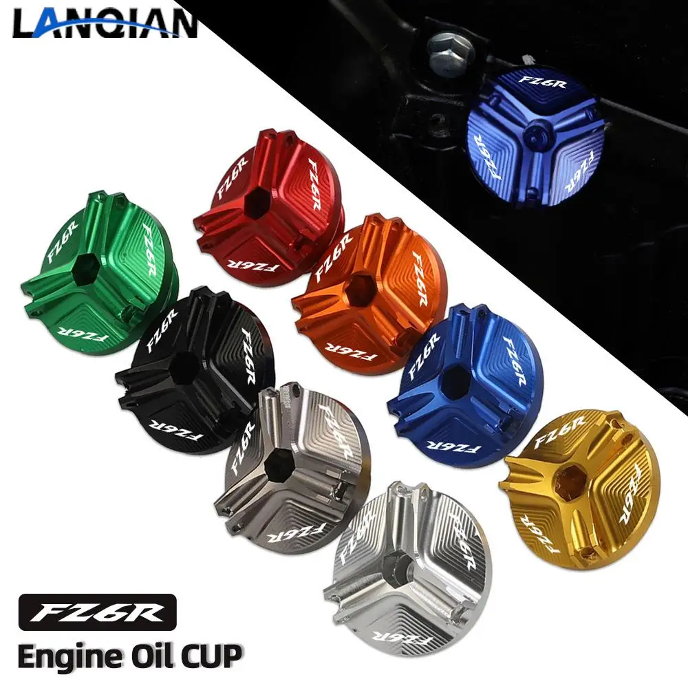 

Motorcycle M28*3 Aluminum Oil Filter Cup Engine Plug Cover Screw Sump Nut FOR YAMAHA FZ6R FZ 6R 2009 2010 2011 2012 2013-2017