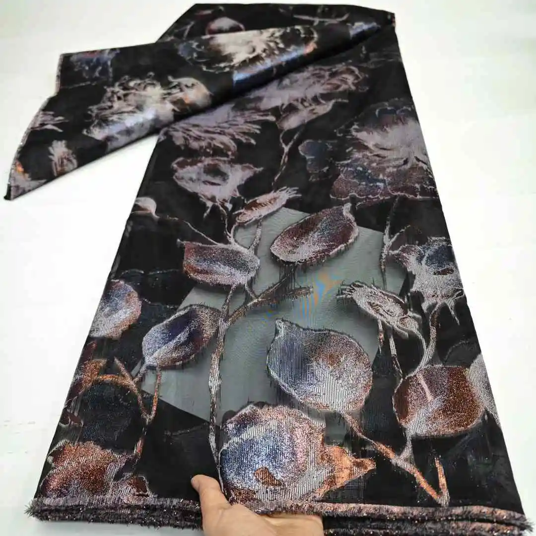 2024Высокое качество африканский нигерийский тюль кружевная ткань органза