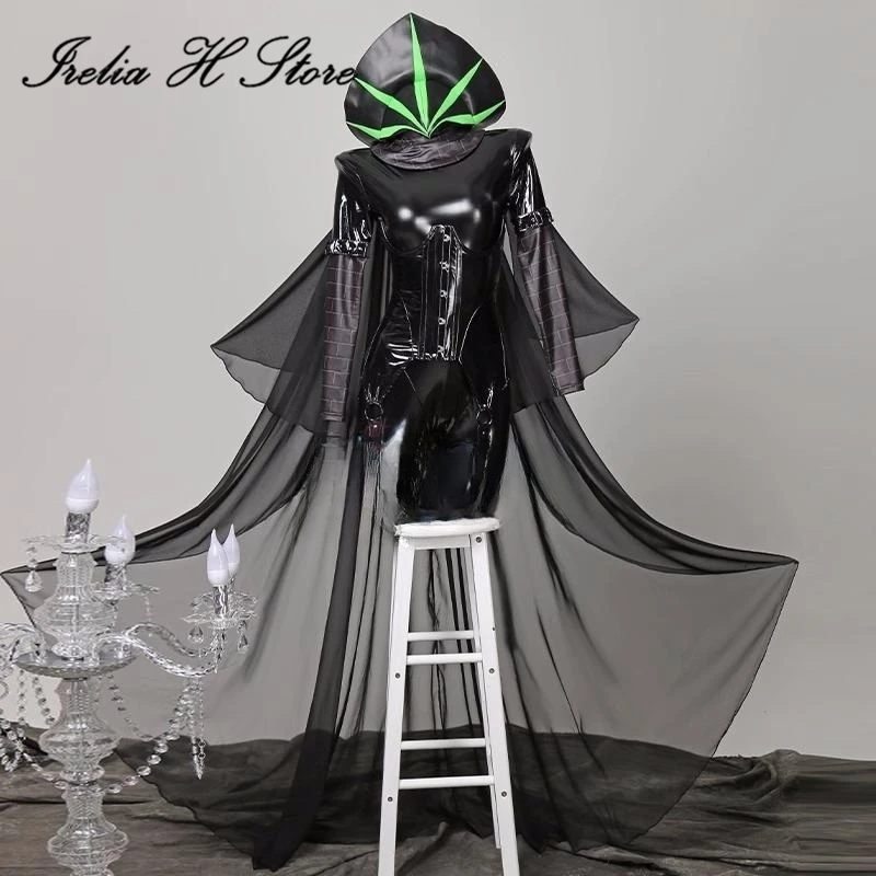 

Irelia H Store Fate/Grand Order Alter Cosplay Costume Game FGO Alter Wada PU Jumpsuit Female Halloween Costume