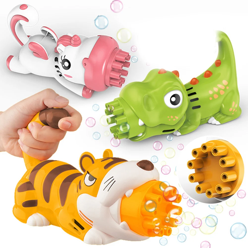 

10 Holes Electric Dolphin Bubble Machine Automatic Blower Soap Water Bubbles Maker Gun Outdoor Toys For Children Gift