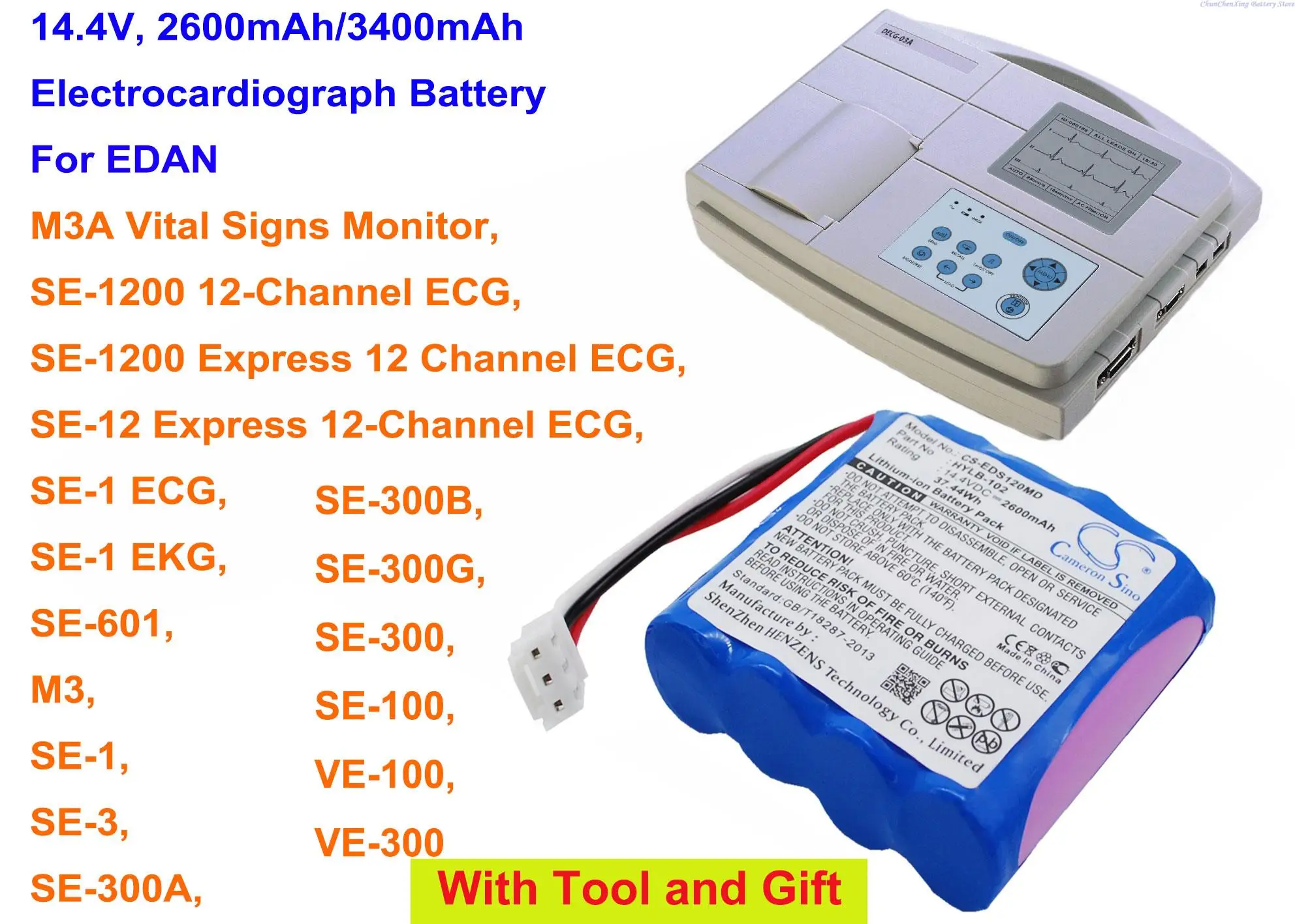 

Аккумулятор CS 2600 мА · ч/3400 мА · ч для быстрой идентификации, яркости, м3, M3A, яркости, яркости
