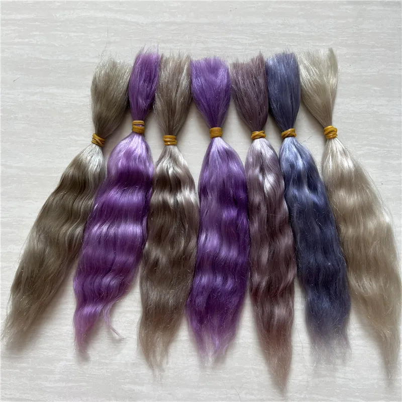 S Handrooted Reborn Doll Pure Mohair Coffee Light Golden Milky Brown Colors Bjd 1/8 Dolls Mohair Wigs Hair Accessory