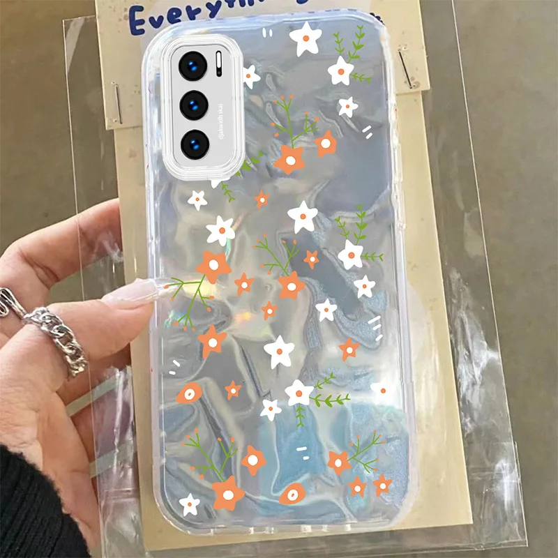 Чехол с рисунком бабочки для OPPO A16 A16S A17 A17K A54 A54S A76 A96 A74 A95 4G 5G Sweet Water Ripple Girl PC Чехлы