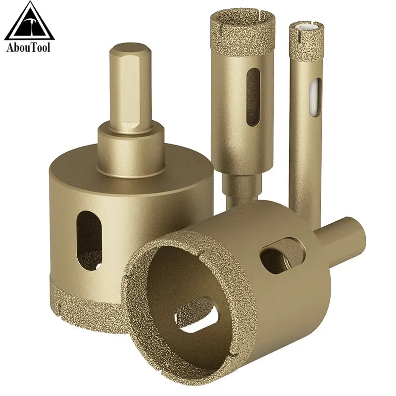 

6mm-18mm 2pcs Brazed Dry Drilling Ceramic Tile Drill Bit Marble Diamond Drilling Drill Ceramic Glass Dry Drilling Hole Opener