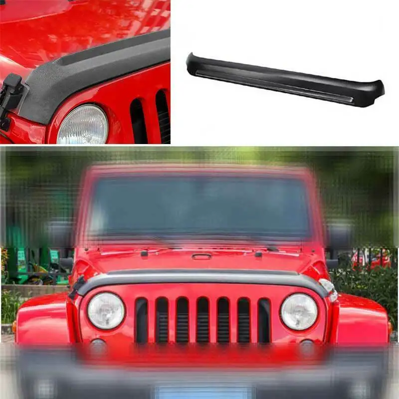 

Подходит для Jeep Wrangler JK 2007-2017 ABS черный передний бампер защита капота двигателя