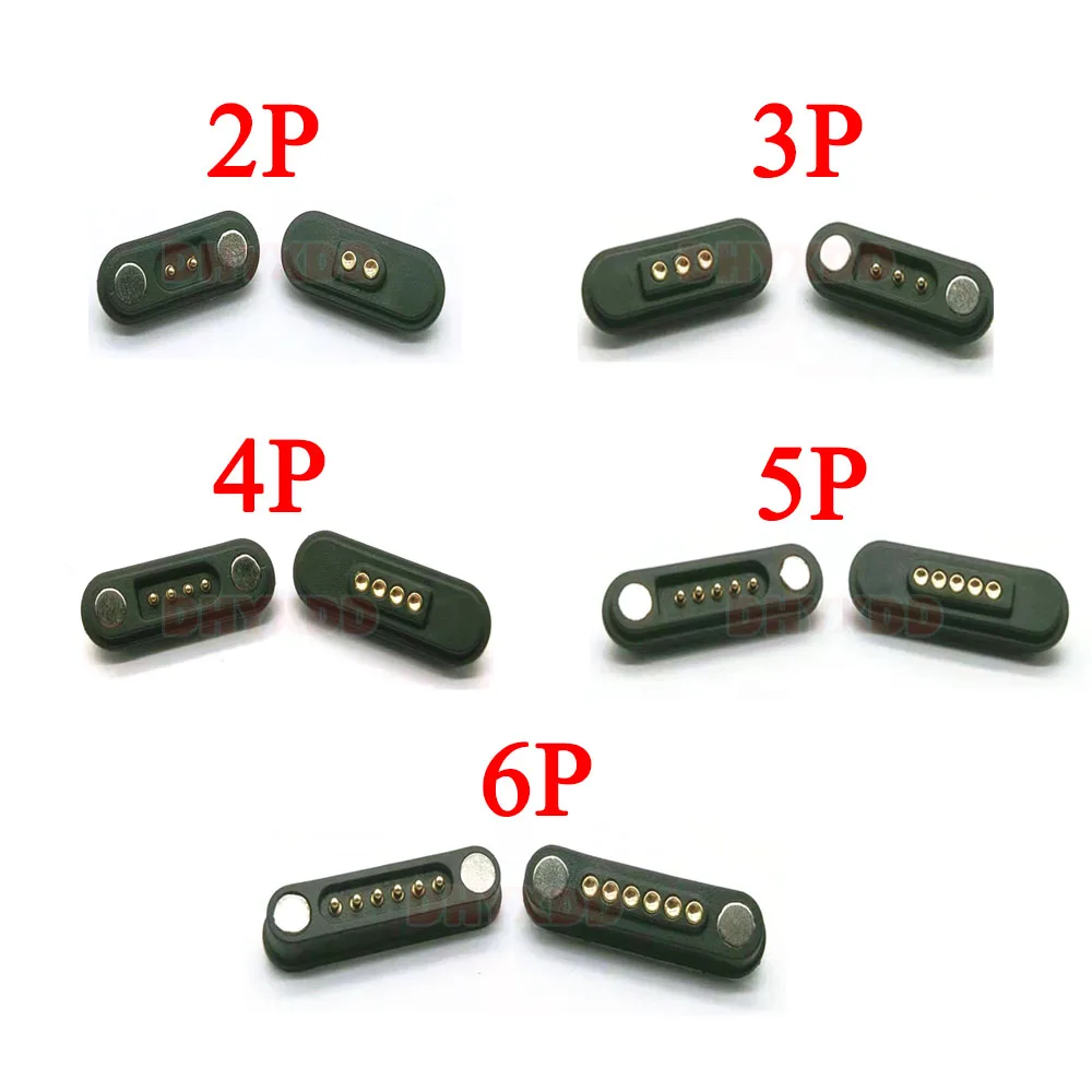 

1-10Pair 2A Waterproof Magnetic Pogo Pin Connector 2P 3P 4P 5P 6P Pogopin Male Female 2.2 MM Spring Loaded DC Power Socket